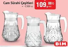 GLASS İN LOVE CAM SÜRAHİ ÇEŞİTLERİ 1300 CC
